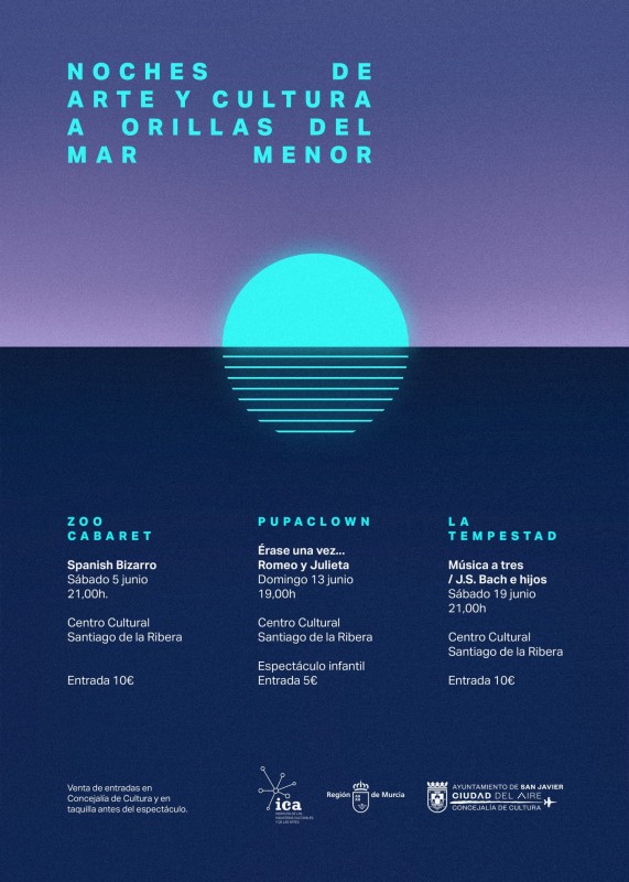 <span style='color:#780948'>ARCHIVED</span> - June 5,13 and 19; Nights of culture by the Mar Menor in Santiago de la Ribera 