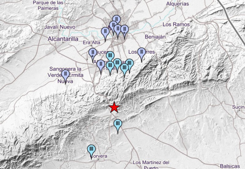 <span style='color:#780948'>ARCHIVED</span> - 2.3 mbLg earthquake between the city of Murcia and Corvera airport