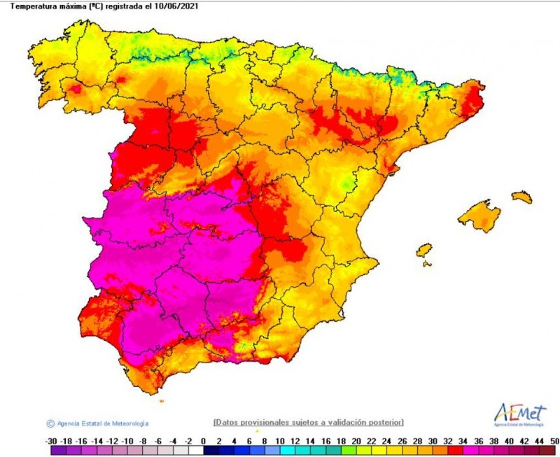 <span style='color:#780948'>ARCHIVED</span> - Spain swelters with over 40 degrees recorded on three consecutive days in Andalusia 