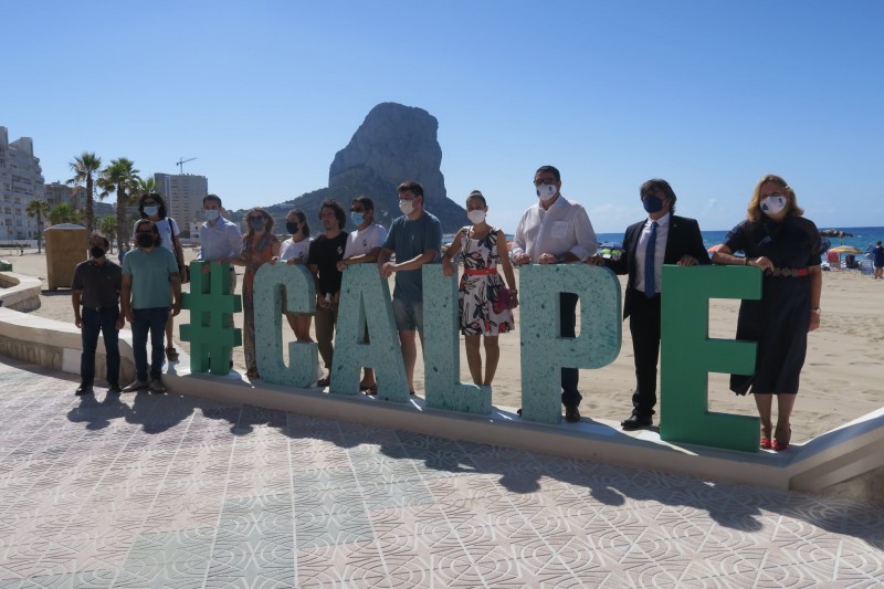 <span style='color:#780948'>ARCHIVED</span> - Sign made from plastic dragged from Mediterranean sea erected at Calpe beach