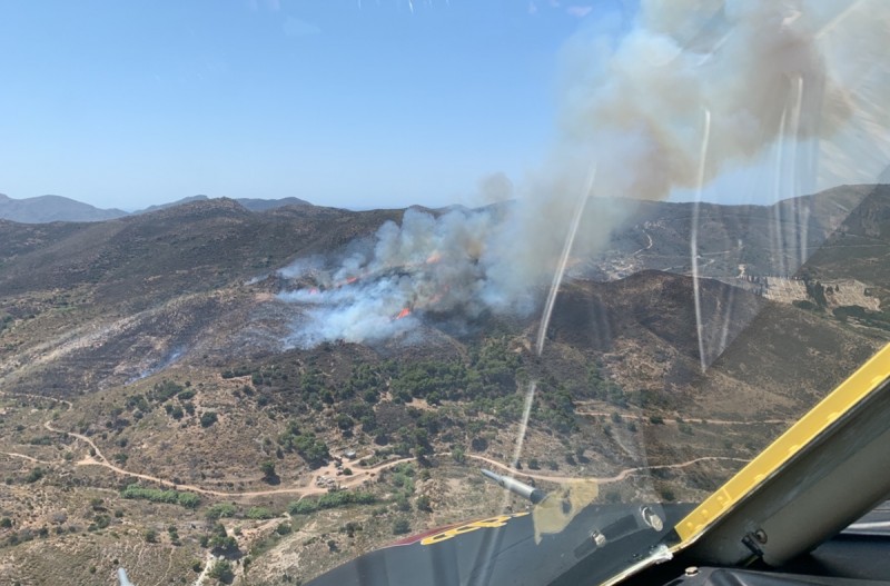 <span style='color:#780948'>ARCHIVED</span> - First major scrubland fire of the year behind Santa Lucía Hospital in Cartagena