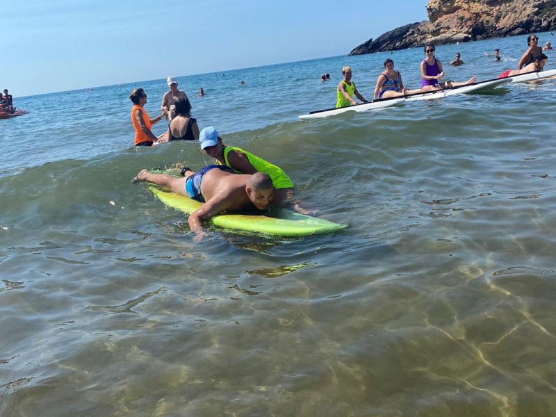 <span style='color:#780948'>ARCHIVED</span> - Adapted surfing day for the disabled in Mazarron big success