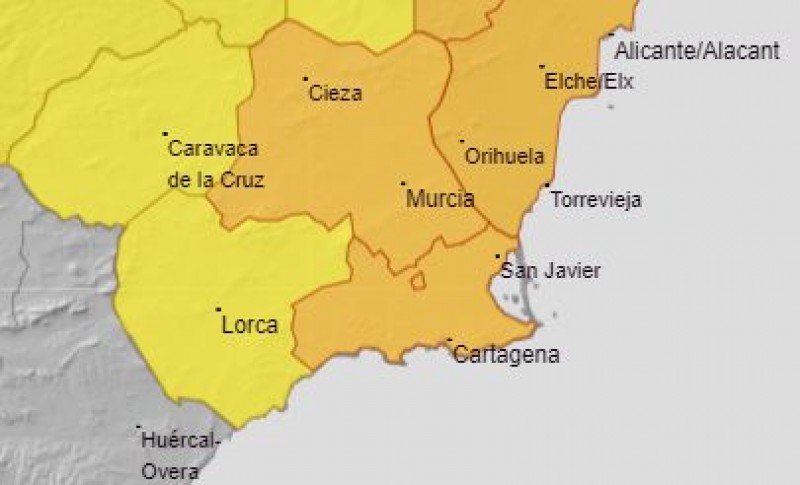 <span style='color:#780948'>ARCHIVED</span> - Heavy rain and storms expected across Murcia this Monday: September 20