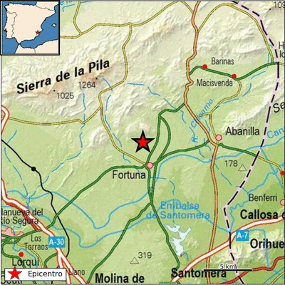 Fortuna registers third earthquake in Murcia since Sunday