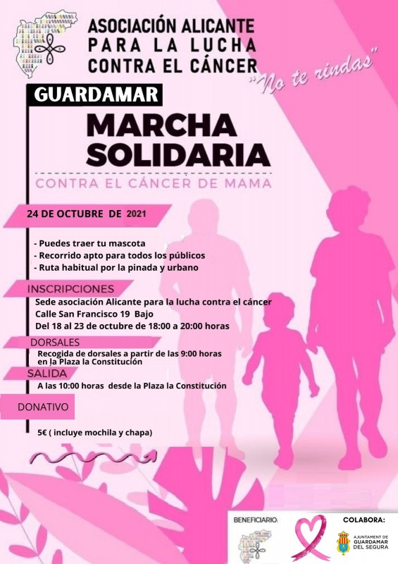 <span style='color:#780948'>ARCHIVED</span> - Breast cancer awareness walk in Guardamar: October 24