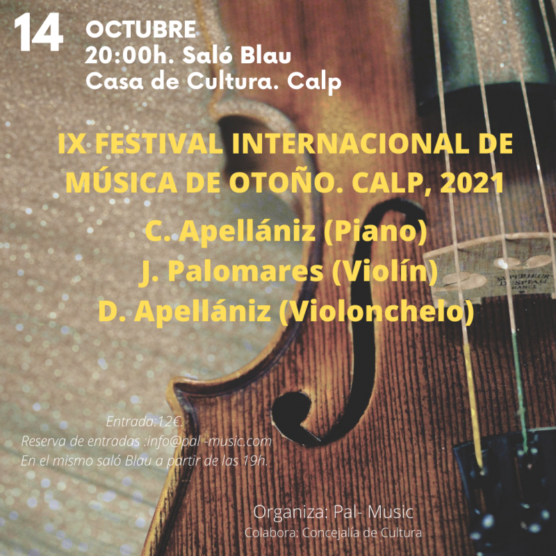 <span style='color:#780948'>ARCHIVED</span> - International Autumn Music Festival in Calpe: October 14