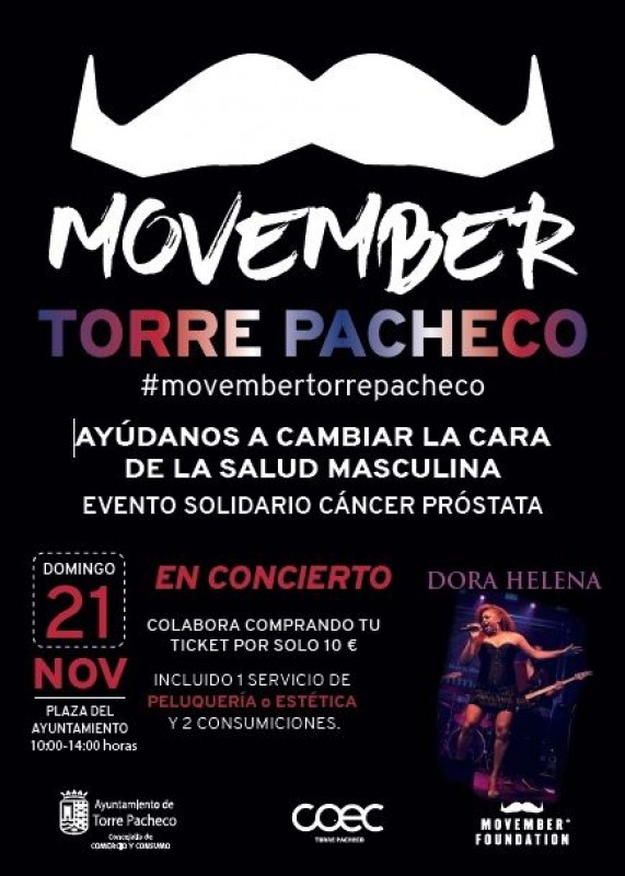 <span style='color:#780948'>ARCHIVED</span> - Movember fundraising event in Torre Pacheco: November 21