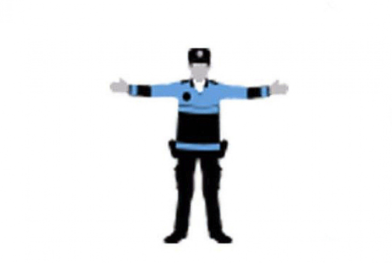 Hand signals commonly used by traffic police in Spain
