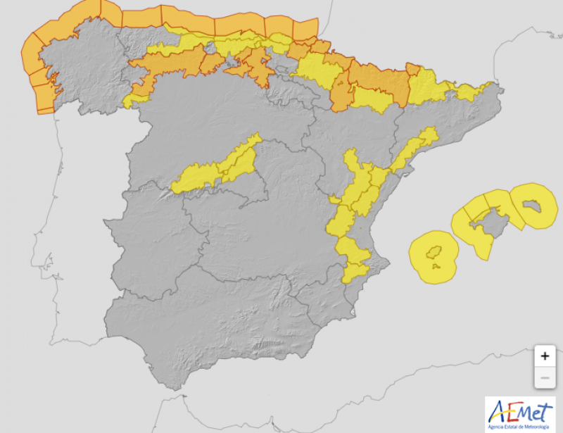 <span style='color:#780948'>ARCHIVED</span> - Most of Spain under weather warnings: December 9
