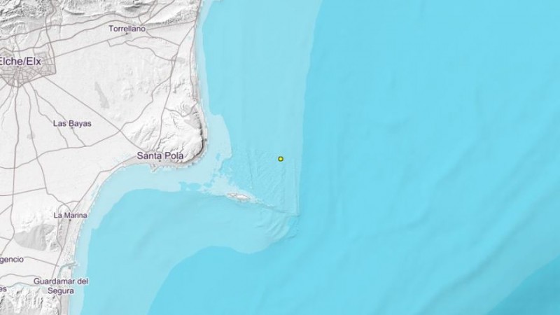 <span style='color:#780948'>ARCHIVED</span> - Magnitude 1.6 earthquake off the coast of Santa Pola