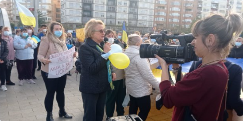 <span style='color:#780948'>ARCHIVED</span> - Ukrainians living in Murcia organisation demonstration to show their support