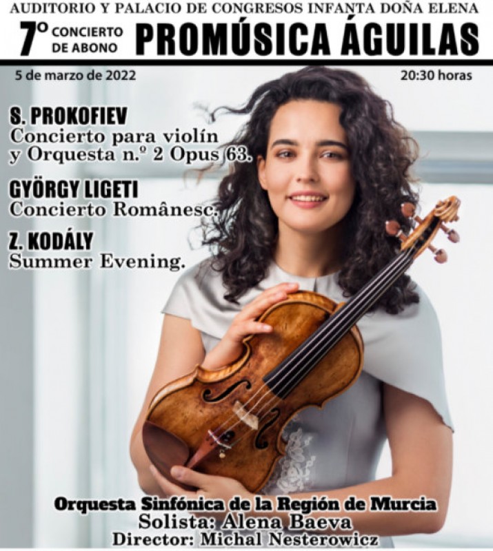 <span style='color:#780948'>ARCHIVED</span> - March 5: Violinist Alena Baeva in the Promusica concert cycle in Aguilas
