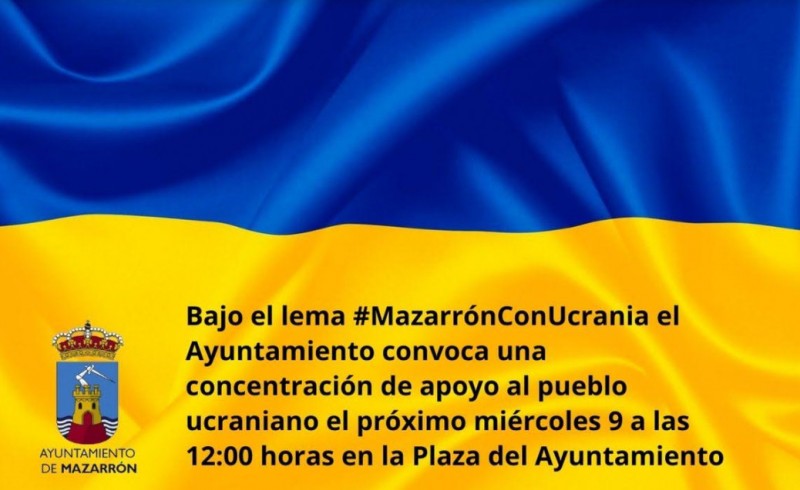 <span style='color:#780948'>ARCHIVED</span> - Mazarron Town Hall calls March 9 demonstration as show of support for Ukraine