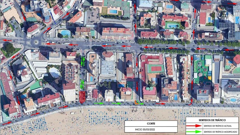 <span style='color:#780948'>ARCHIVED</span> - Benidorm begins road renovations at Levante beach