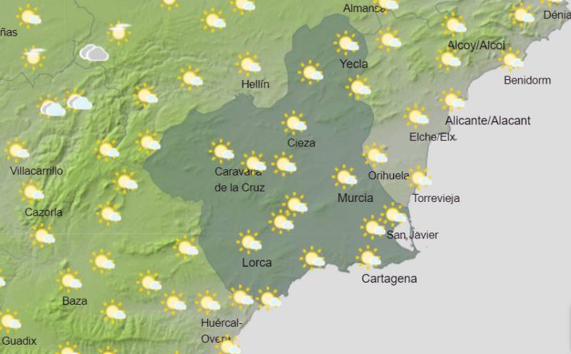 <span style='color:#780948'>ARCHIVED</span> - The sun will come out from Wednesday: Murcia weather forecast April 4-April 10
