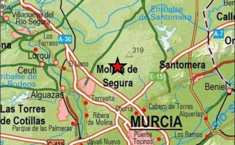 <span style='color:#780948'>ARCHIVED</span> - 3.1-magnitude earthquake in Molina de Segura and Murcia this morning