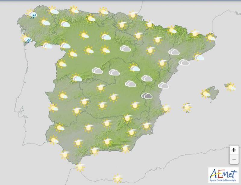 <span style='color:#780948'>ARCHIVED</span> - Mixed weather with soaring temperatures across Spain: April 8-10