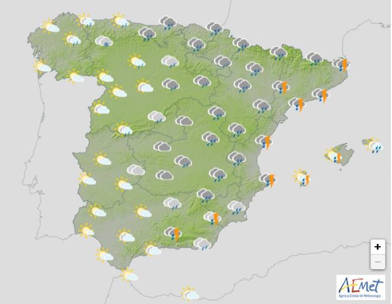 <span style='color:#780948'>ARCHIVED</span> - Cooler temperatures return to Spain: weather forecast April 18-21