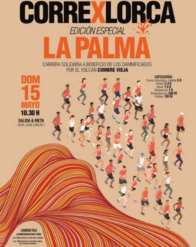 <span style='color:#780948'>ARCHIVED</span> - May 15 Charity run in Lorca to raise funds for those affected by Canaries volcano eruption