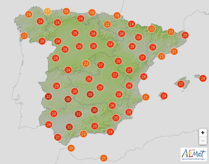 <span style='color:#780948'>ARCHIVED</span> - Scorching temperatures with thunderstorms and hail: Spain weather May 13-15