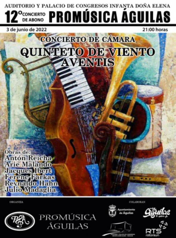June 3 Aventis woodwind quintet perform in the Promusica cycle at the Aguilas auditorium
