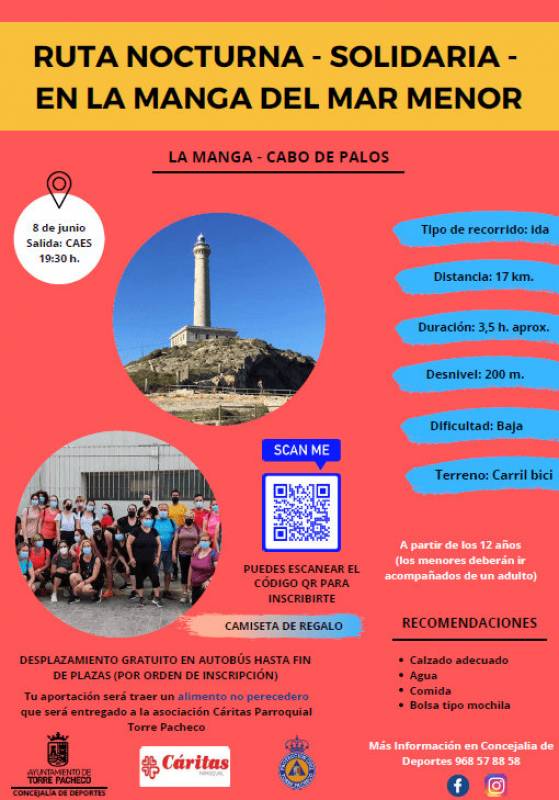 June 8 Charity bike ride from Torre Pacheco to Cabo de Palos and La Manga
