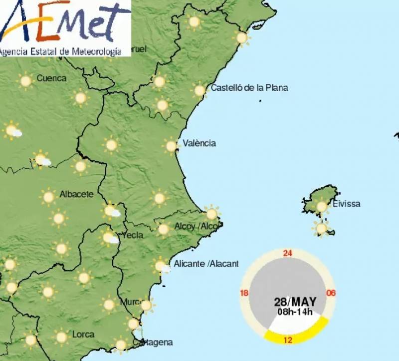 <span style='color:#780948'>ARCHIVED</span> - Scorcher of a weekend ahead with highs of 38 degrees: Alicante weather May 27-30