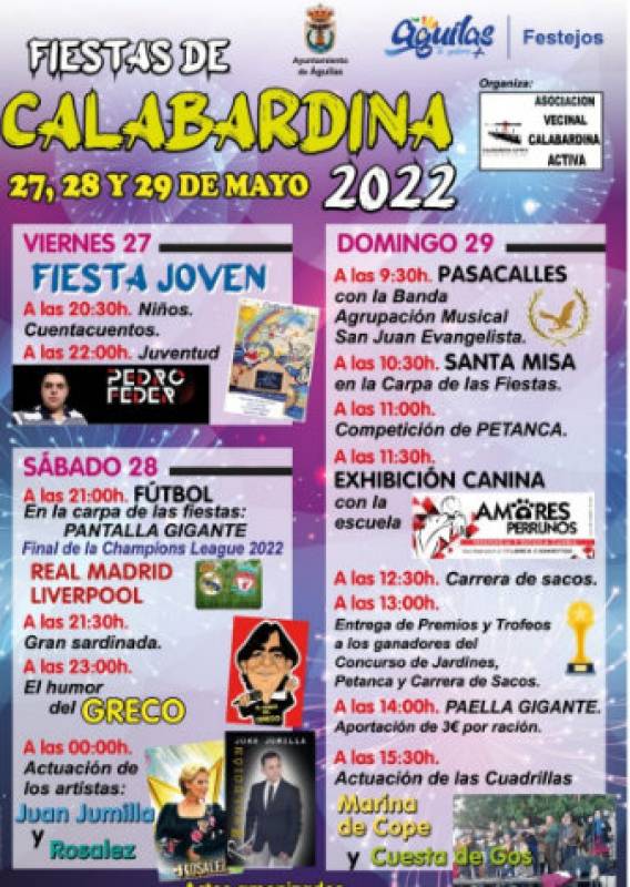 <span style='color:#780948'>ARCHIVED</span> - May 27 to 29 Fiestas in the Aguilas village of Calabardina