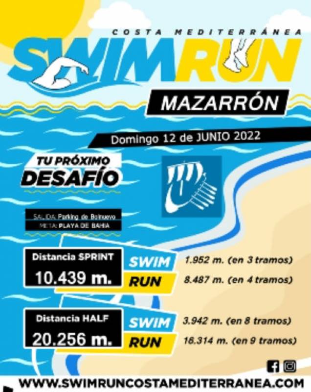 <span style='color:#780948'>ARCHIVED</span> - June 12 SwimRun endurance event for athletes and swimmers in Bolnuevo