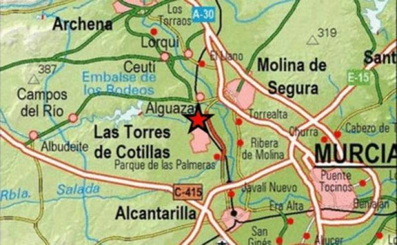 Earthquake in Las Torres de Cotillas and Molina de Segura