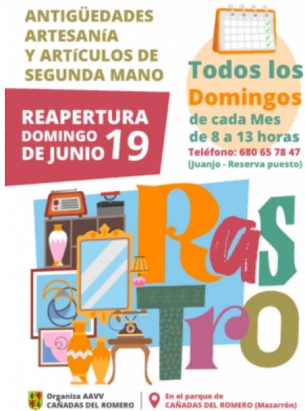 <span style='color:#780948'>ARCHIVED</span> - June 19 re-opening of the Sunday second-hand and antique market in Cañadas del Romero