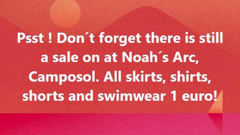 June 25 Noah’s Arc Big sale continues
