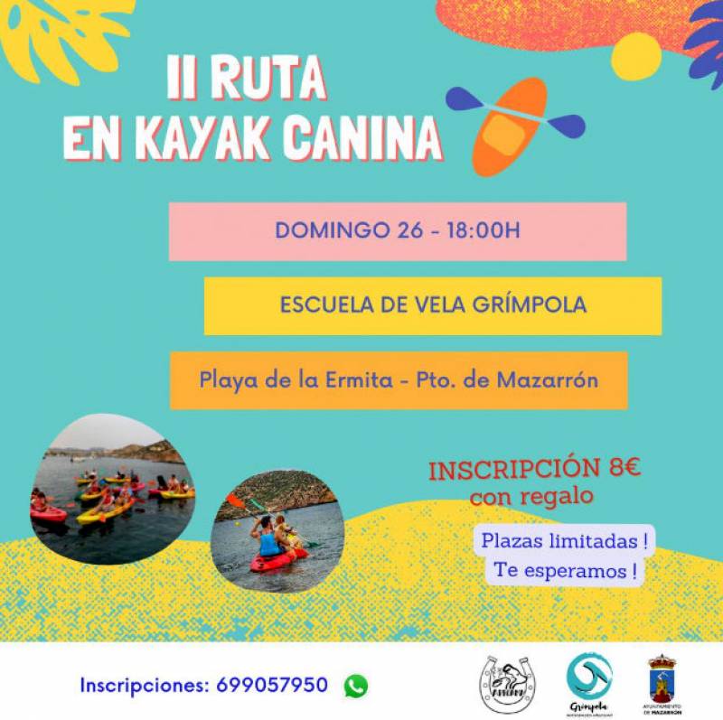<span style='color:#780948'>ARCHIVED</span> - June 26 Fundraising canine kayak event in Puerto de Mazarrón