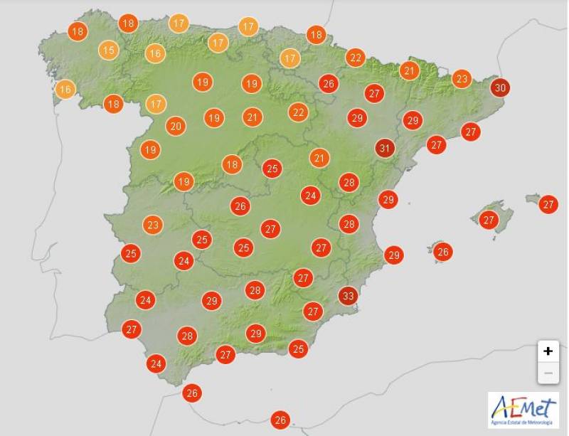 <span style='color:#780948'>ARCHIVED</span> - Mild and sunny weekend in store for much of Spain: weather forecast June 24-26