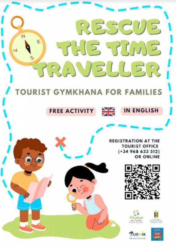 August 19 Rescue the Time Traveller of Alhama de Murcia in the free interactive gymkhana activity – in English!