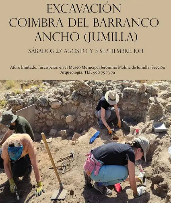 August 27 Open Day at the Coimbra del Barranco Ancho archaeological dig in Jumilla