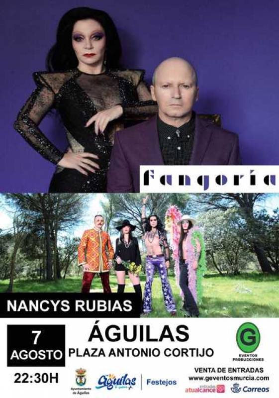 August 17 Open air concert with Fangoria y Las Nancys Rubias in Aguilas