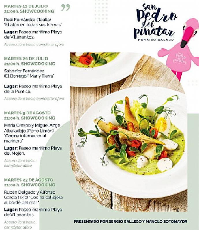 <span style='color:#780948'>ARCHIVED</span> - July 26 Free seafront show cooking event in San Pedro del Pinatar
