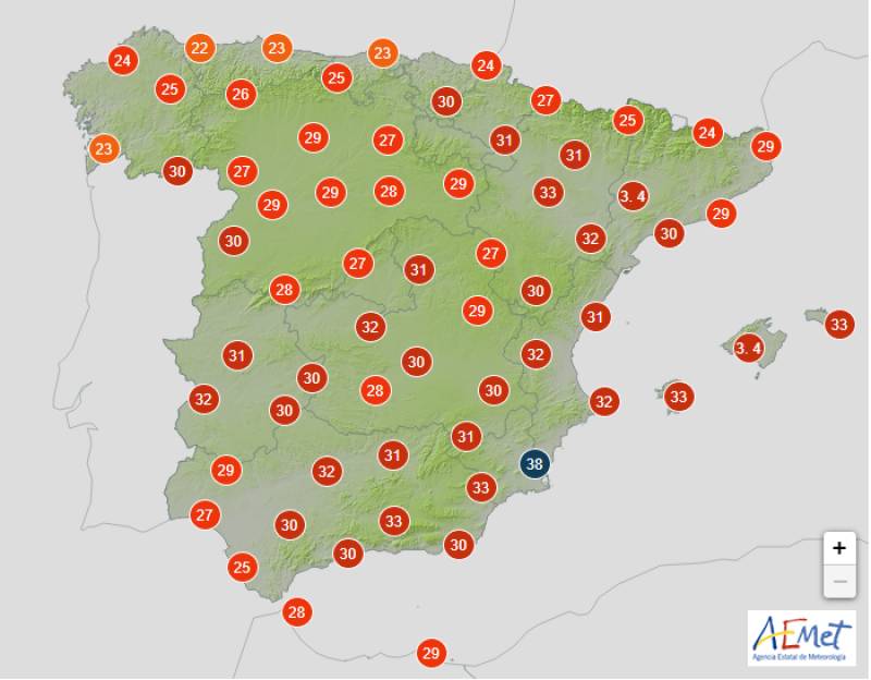 Drastic drop in temperatures this week: Spain forecast August 15-18