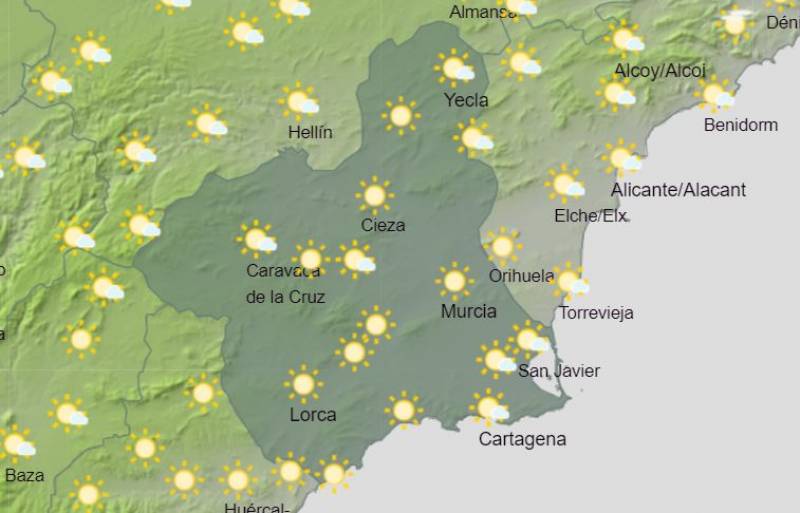 <span style='color:#780948'>ARCHIVED</span> - Summer sun continues in Murcia with warm weather this week: Forecast Sept 5-11