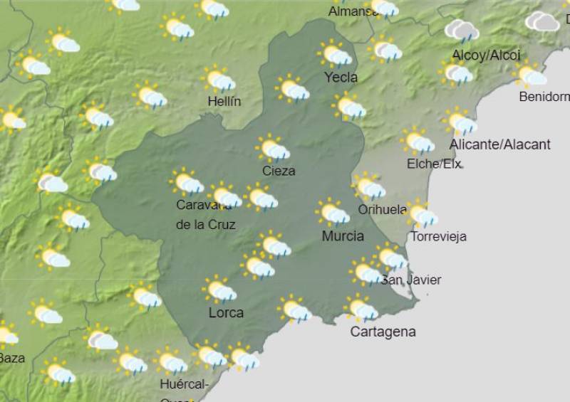 <span style='color:#780948'>ARCHIVED</span> - Raining all weekend: Murcia weekend weather forecast September 15-18