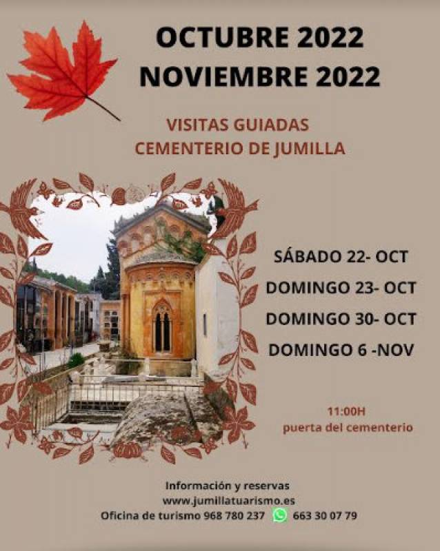 October 30 Free guided tour of the cemetery of Jumilla