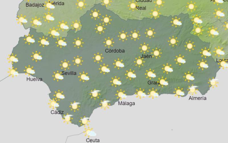<span style='color:#780948'>ARCHIVED</span> - Mainly sunny with scattered showers and 30-plus temperatures: Andalusia weather forecast Sept 26-Oct 2