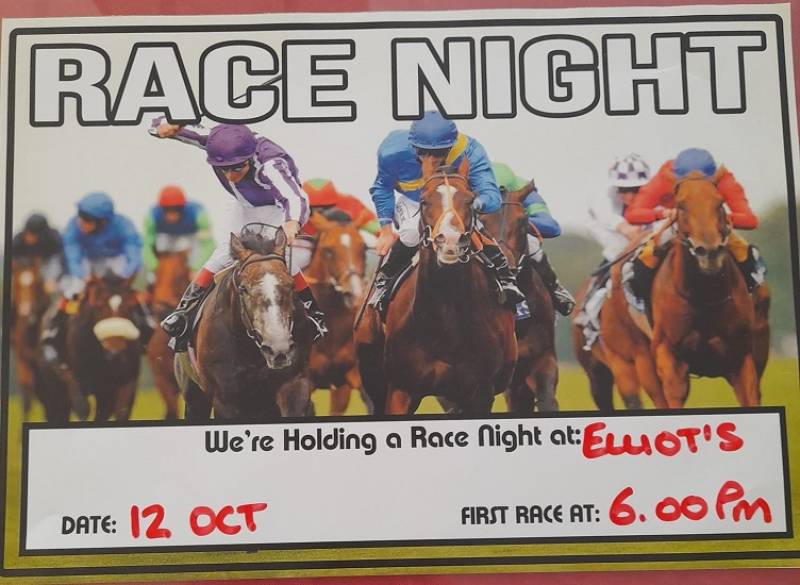 <span style='color:#780948'>ARCHIVED</span> - October 12 Race Night at Elliots Restaurant in Bolnuevo in aid of MABS