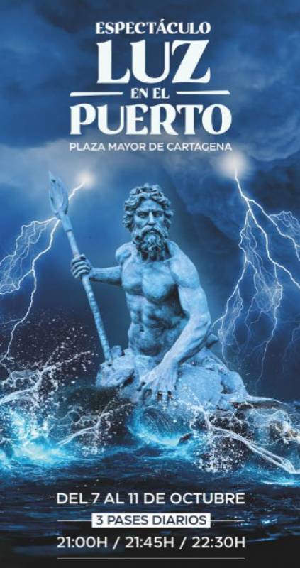 October 7 to 11 Spectacular sound and light show in the port of Cartagena