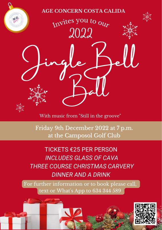 December 9 Age Concern Jingle Bell Ball at Camposol Golf Club
