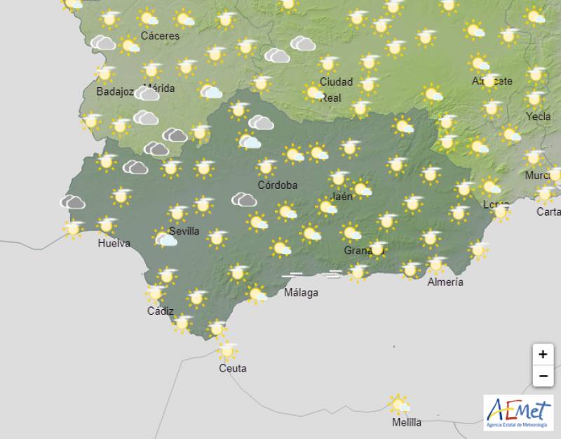 <span style='color:#780948'>ARCHIVED</span> - October closes out with mid-30s temperatures: Andalucia weather forecast Oct 24-27