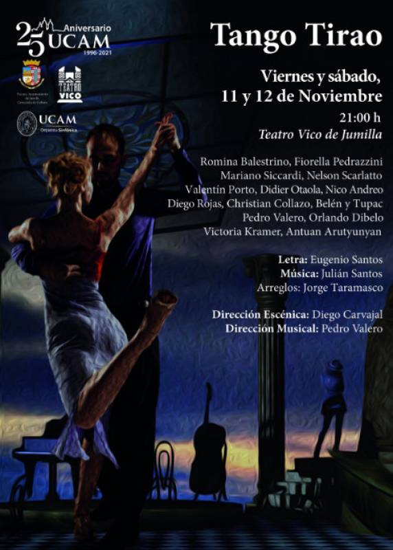<span style='color:#780948'>ARCHIVED</span> - November 11 and 12 Tango Tirao at the Teatro Vico in Jumilla