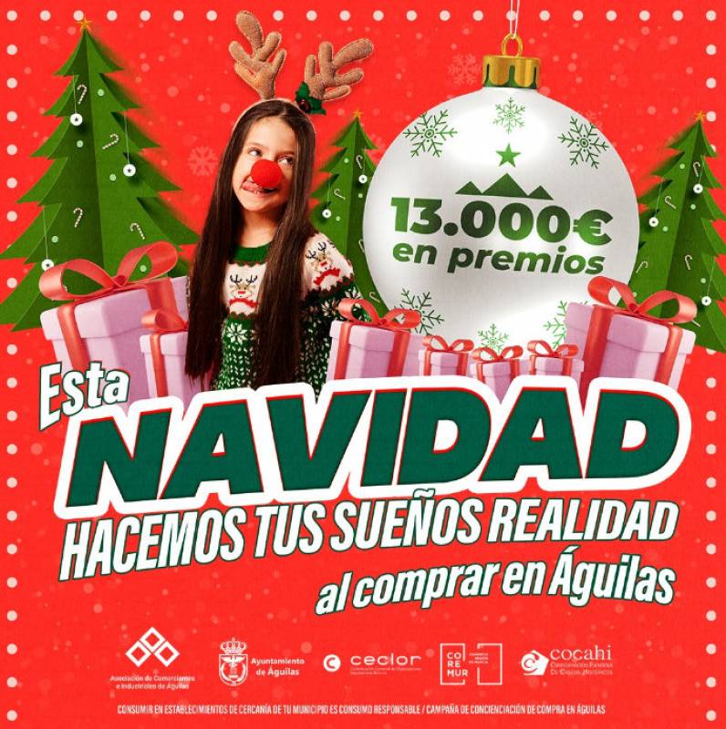 13,000 euros in prizes for Christmas shoppers in Águilas!