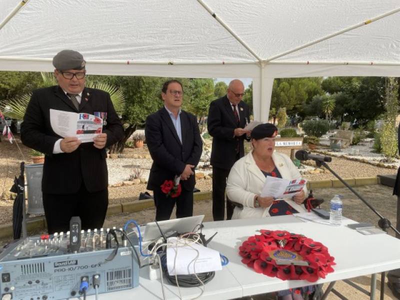 The British Community of Mazarron commemorates Armistice Day in Camposol